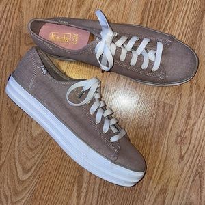 NWOT KEDS Triple Kick Chambray Platform Sneaker - size 6